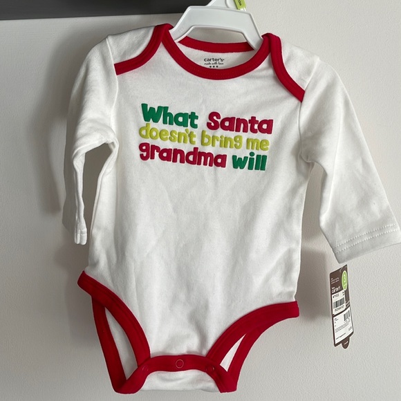 Carter's Other - Carter’s @What Santa Doesn’t Bring Me Grandma Will”   wiggle in bodysuit